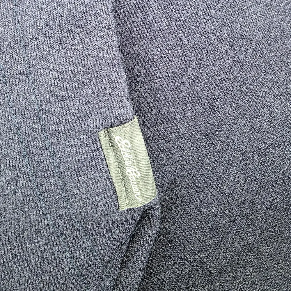 Eddie Bauer Hoodie Mens L Blue Full Zip Hooded Pockets Stretch Fleece Logo